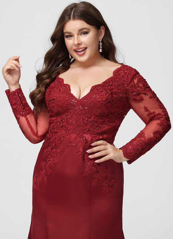 Robe Rouge Dos Nu Dentelle - gallery 8