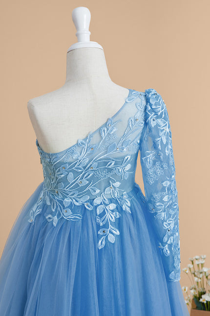 Robe Dentelle Bleue Florale - gallery 8