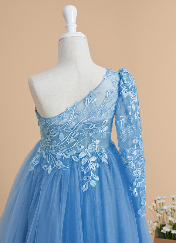 Robe Dentelle Bleue Florale - gallery 8