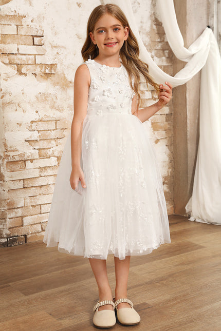 Robe Dentelle Fille Tulle Floral - gallery 9