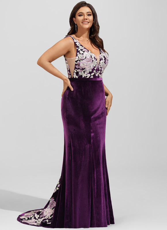 Robe Dentelle Velours Floral - gallery 5