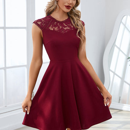 Robe Dentelle Bordeaux Chic