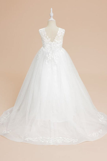 Robe Dentelle Tulle Embellie - gallery 3