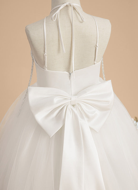 Robe Dentelle Nuptiale Tulle Enfant - gallery 3