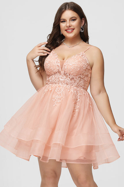 Robe Dentelle Courte Tulle Floral - gallery 5
