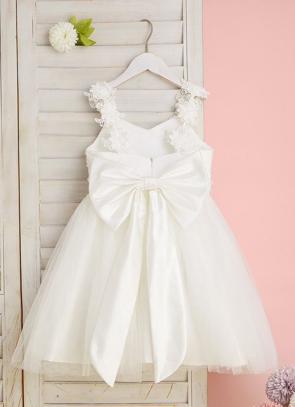 Robe Dentelle Enfant Tulle Floral - gallery 2