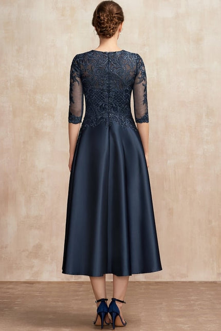 Robe De Soirée Col Bateau Dentelle - gallery 5