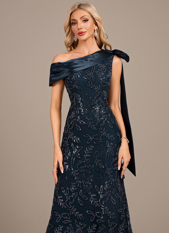 Robe Dentelle Satin Pailletée - gallery 1