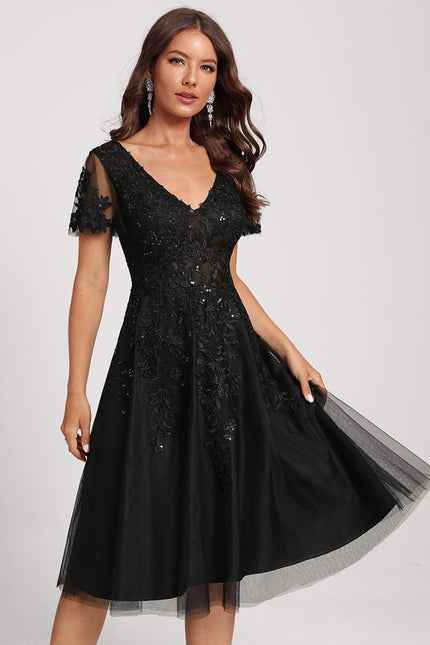 Robe Dentelle Éclat Tulle Nocturne