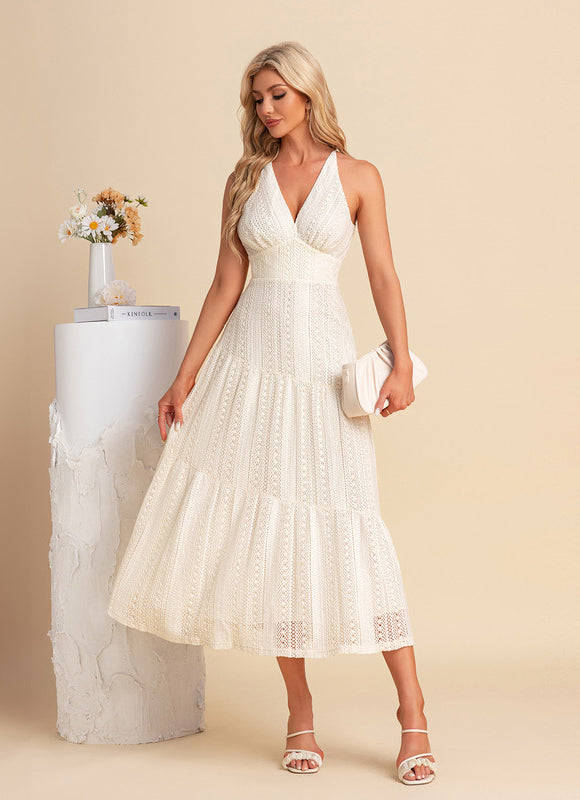Robe Blanche Dentelle Anglaise - gallery 1