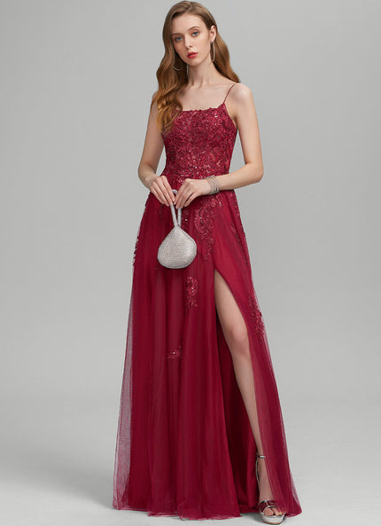 Robe Dentelle Longue Bordeaux Élégante