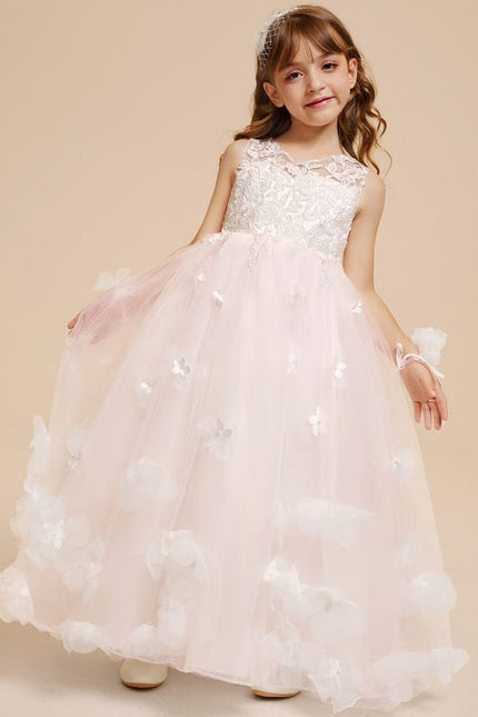 Robe Dentelle Tulle Floral Rose