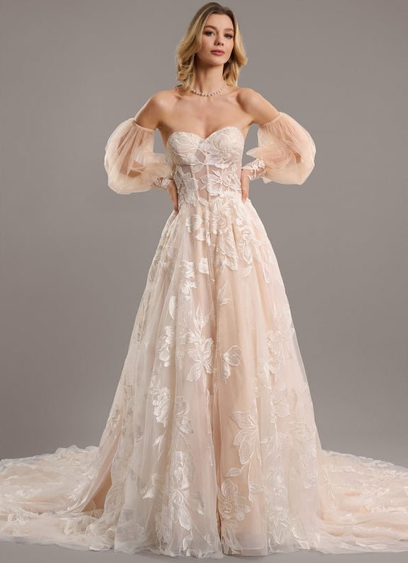 Robe Dentelle Nuptiale Florale