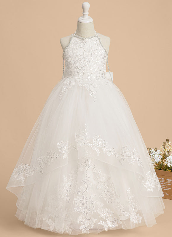 Robe Dentelle Nuptiale Tulle Enfant - gallery 1
