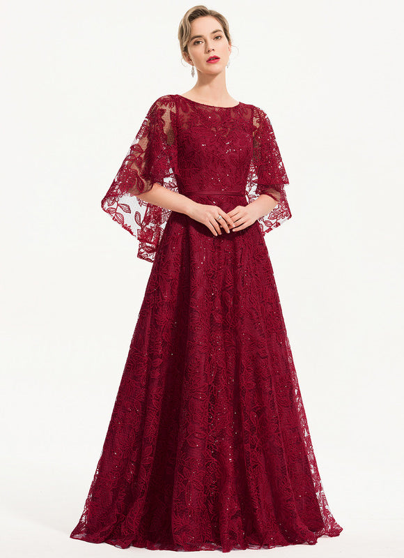 Robe Dentelle Éclat Bordeaux
