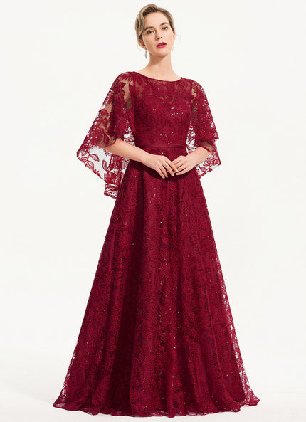 Robe Dentelle Éclat Bordeaux
