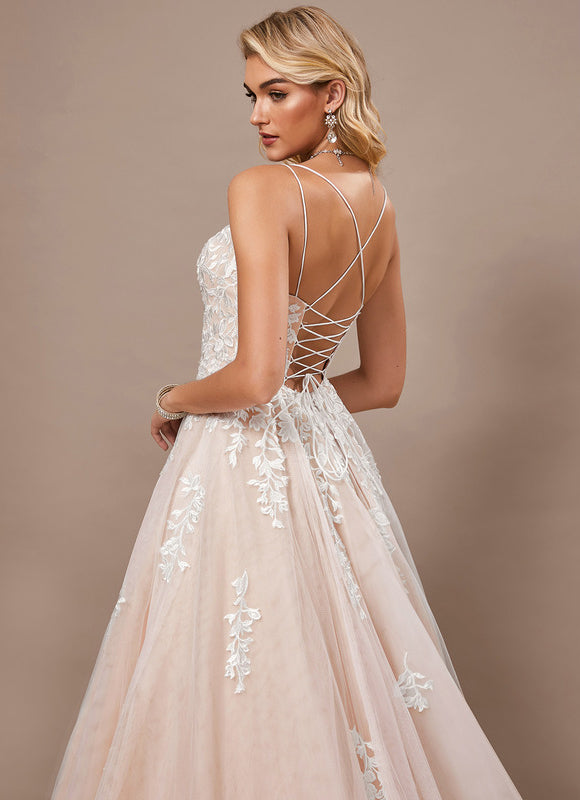 Robe Dentelle Princesse Tulle Floral - gallery 6