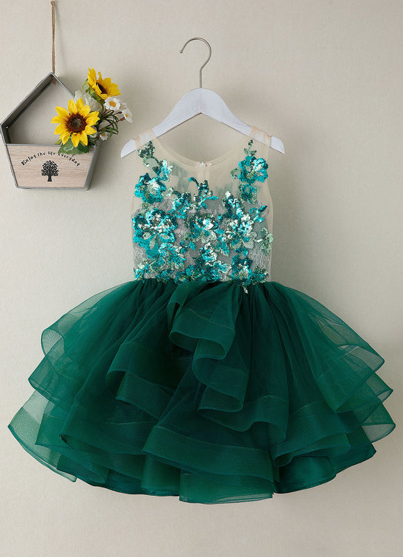 Robe Dentelle Festive Émeraude - gallery 4