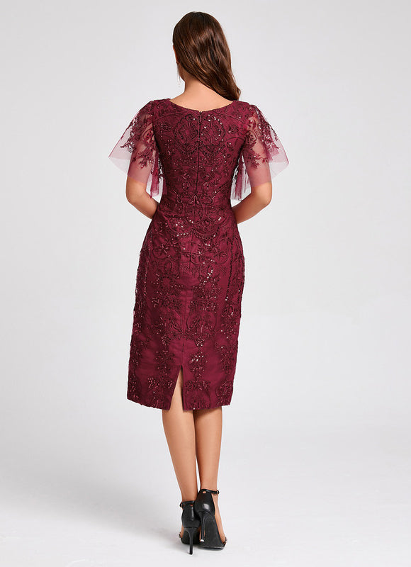Robe Dentelle Rouge Bordeaux - gallery 5