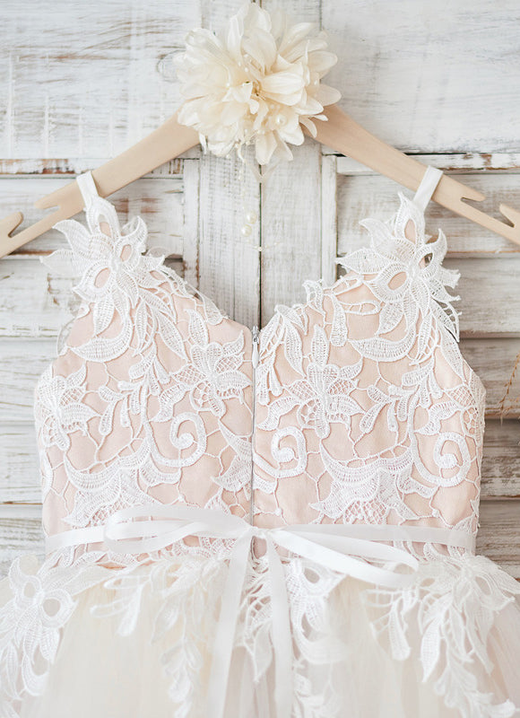 Robe Dentelle Nuptiale Enfantine Élégante - gallery 3