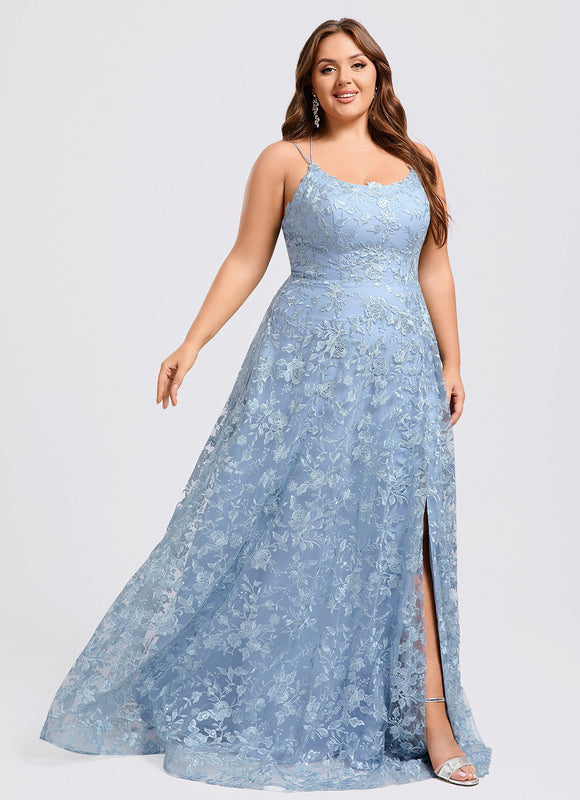 Robe Dentelle Bal Satinée - gallery 6