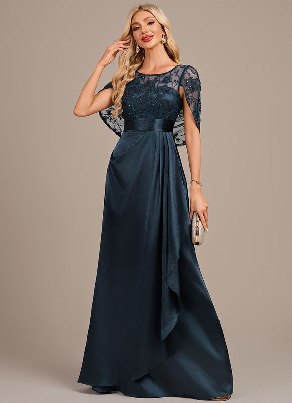 Robe Satin Et Dentelle - gallery 3