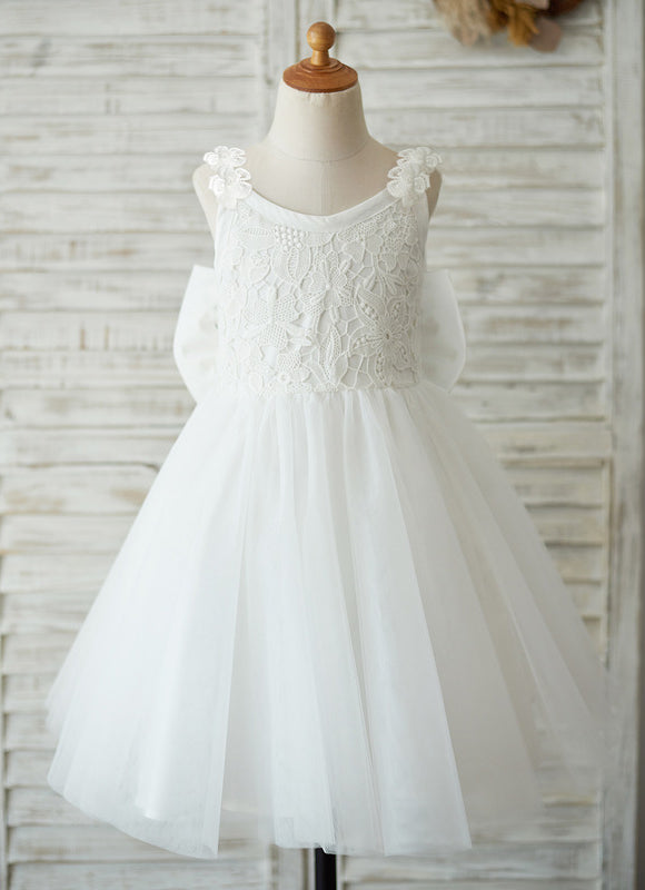 Robe Dentelle Enfant Tulle Satin - gallery 6