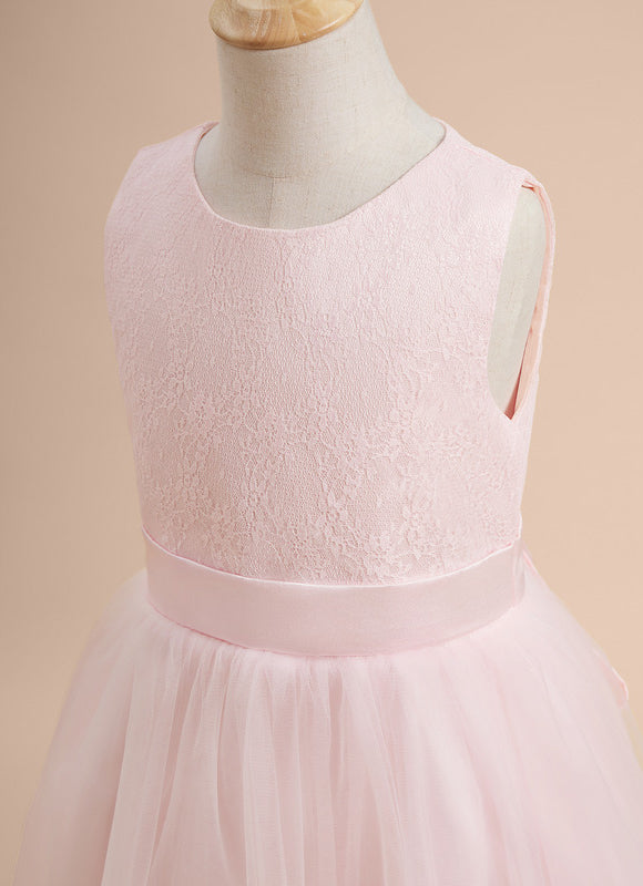 Robe Dentelle Rose Légère - gallery 3