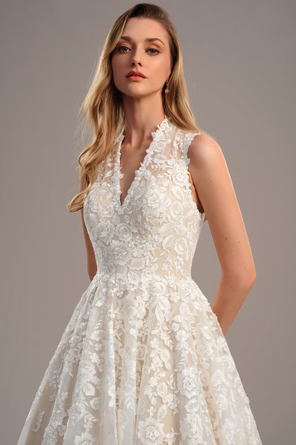 Robe Dentelle Nuptiale Brodée - gallery 2