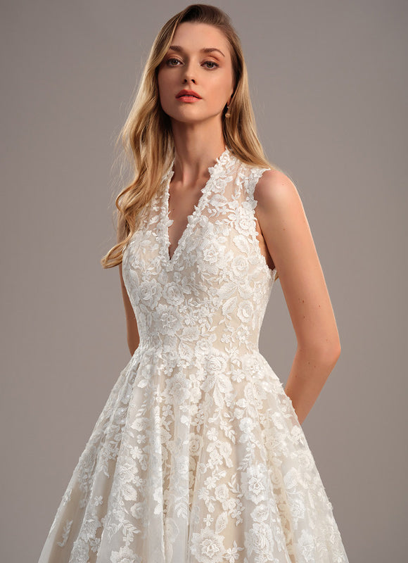 Robe Dentelle Nuptiale Brodée - gallery 2