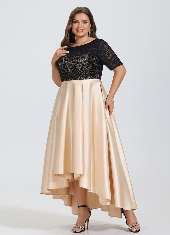 Robe Dentelle Asymétrique Chic - gallery 9