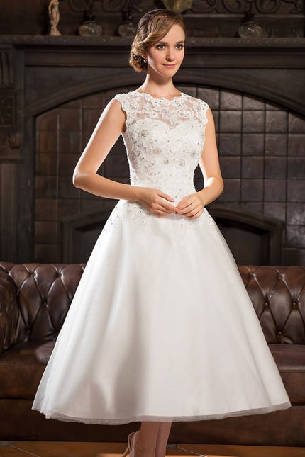 Robe Dentelle Princesse Tulle Étoilé - gallery 2