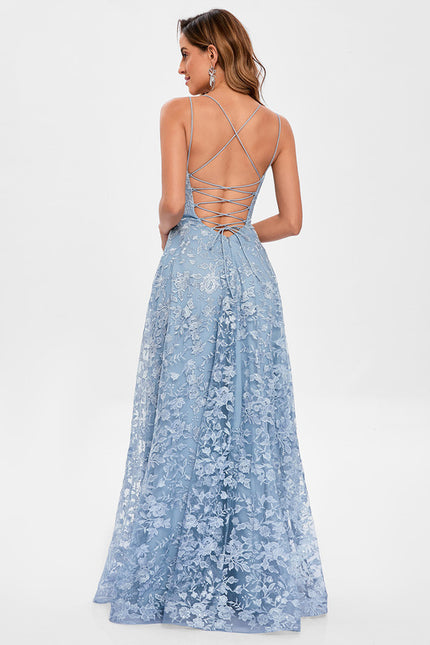 Robe Dentelle Bal Satinée - gallery 5