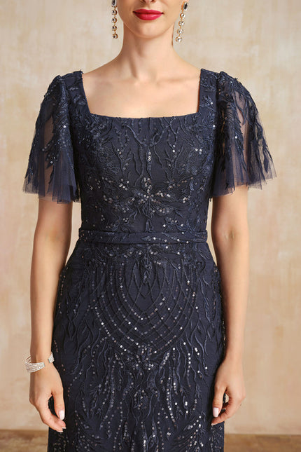 Robe Dentelle Longue Scintillante - gallery 5
