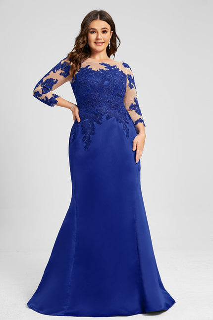 Robe Dentelle Satin Émeraude - gallery 4