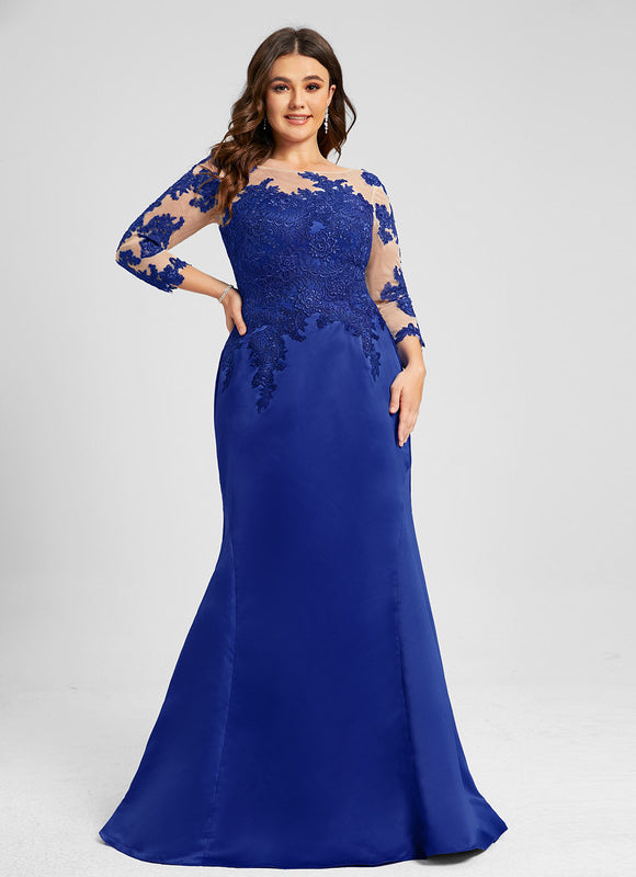 Robe Dentelle Satin Émeraude - gallery 4