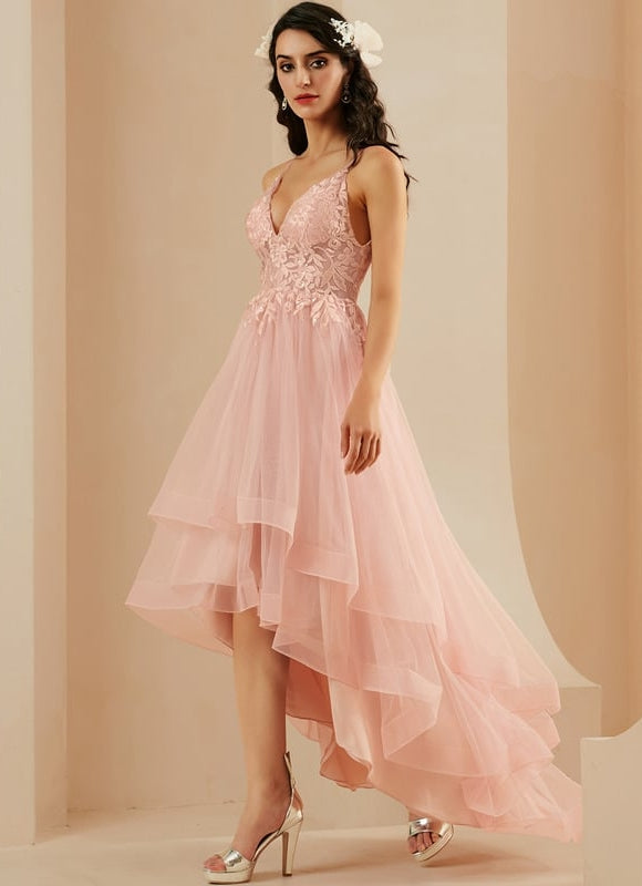 Robe Dentelle Rose Pastel
