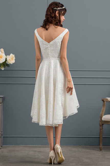 Robe Dentelle Aline Écrue - gallery 4