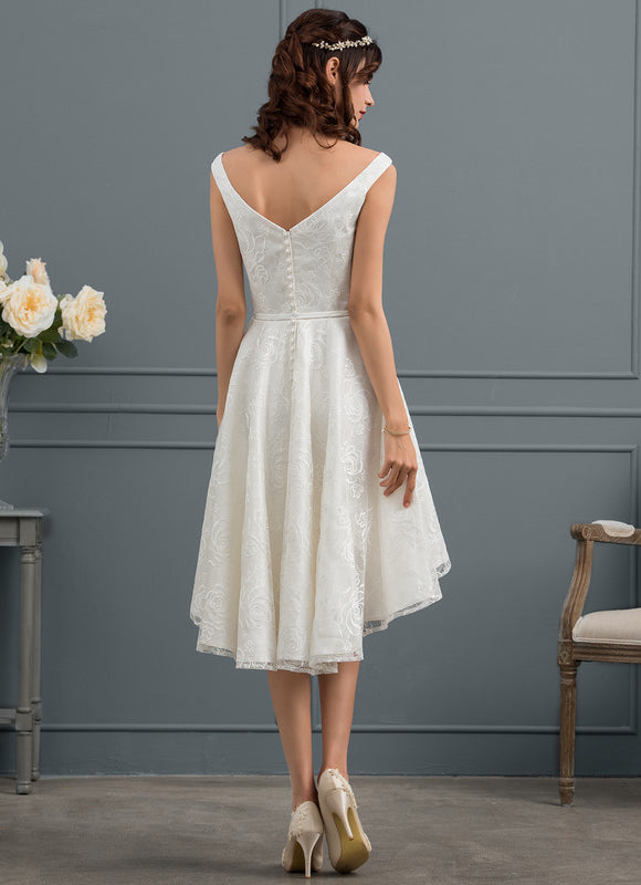 Robe Dentelle Aline Écrue - gallery 4