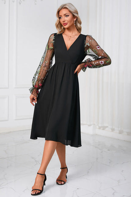 Robe Dentelle Vaporeuse Brodée - gallery 3