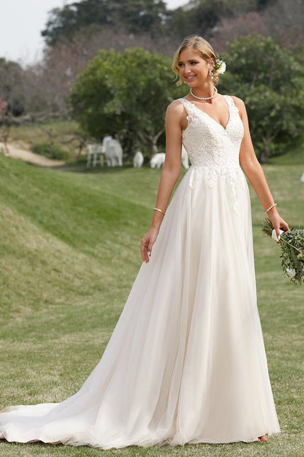 Robe Dentelle Tulle Délicate - gallery 5