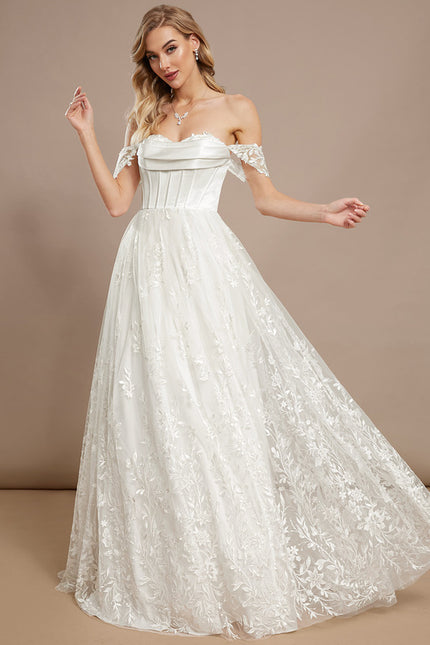 Robe Dentelle Satinée Florale - gallery 1