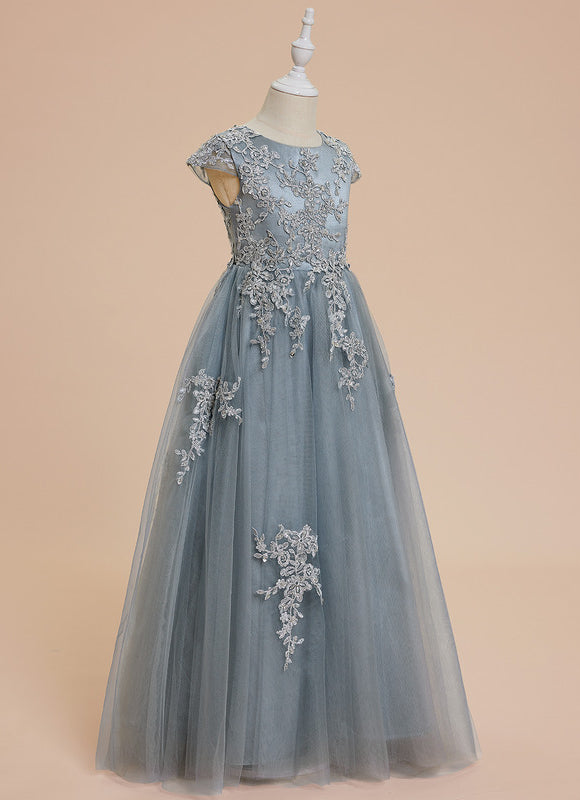 Robe Dentelle Nuptiale Enfant Tulle - gallery 3