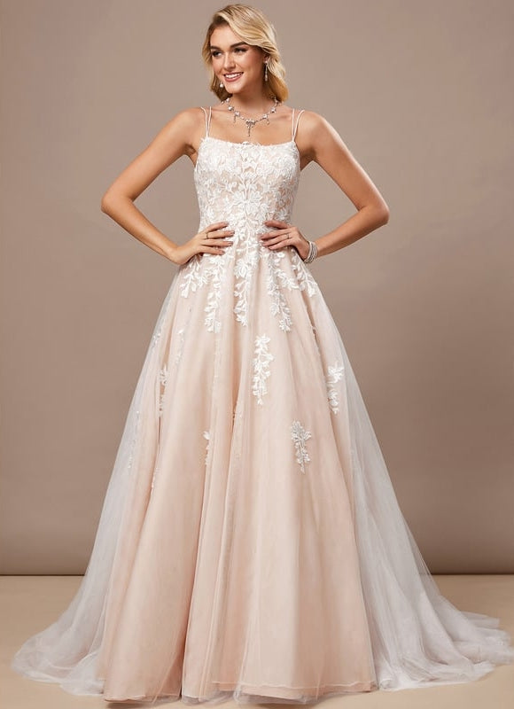 Robe Dentelle Princesse Tulle Floral - gallery 1