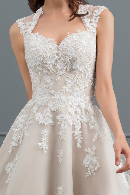 Robe Dentelle Élégante Crème - gallery 2