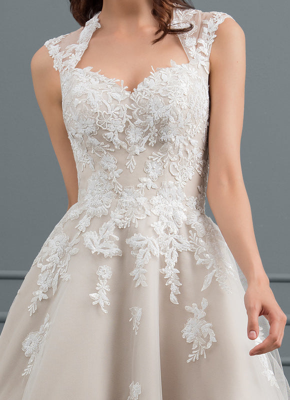 Robe Dentelle Élégante Crème - gallery 2