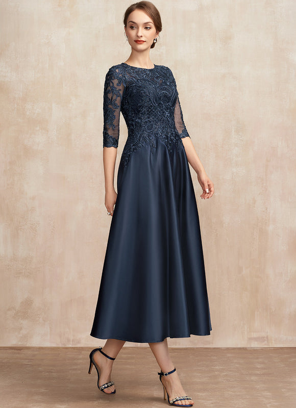 Robe De Soirée Col Bateau Dentelle - gallery 4