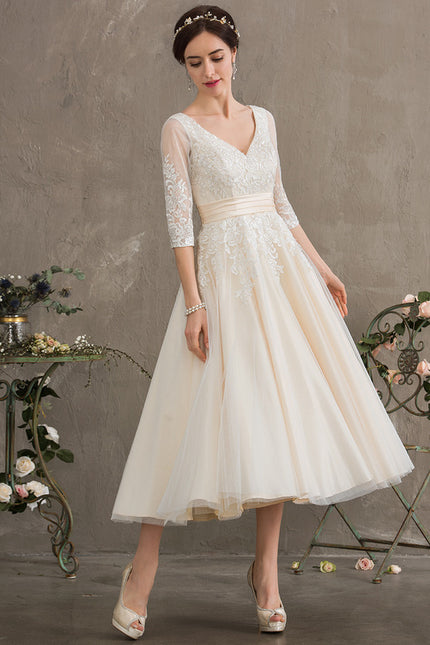 Robe Dentelle Écrue Tulle