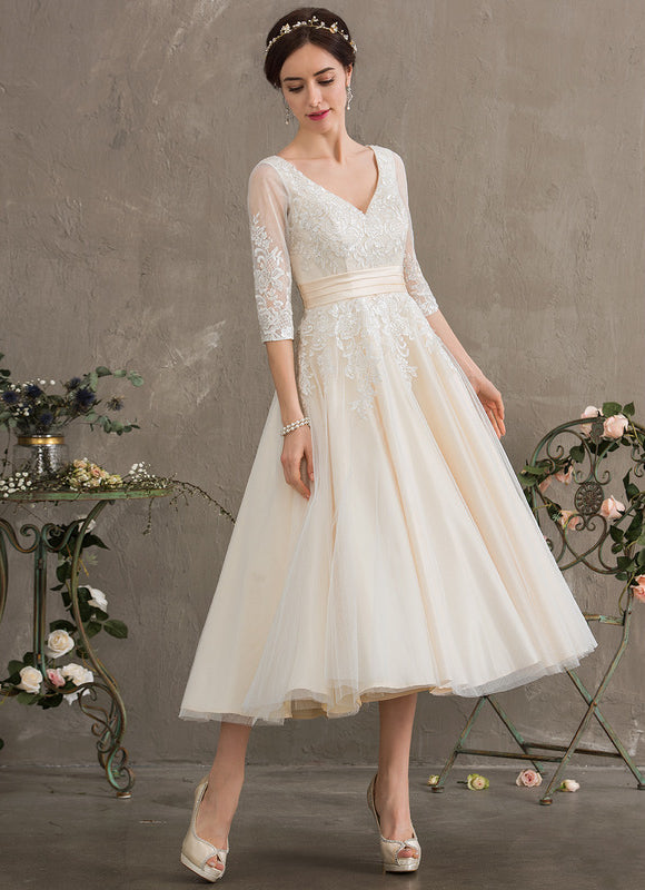 Robe Dentelle Écrue Tulle