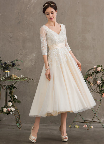 Robe Dentelle Écrue Tulle